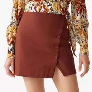 & Other Stories button front mini skirt - Brown, size 6